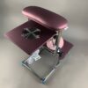 Podnozek-do-pedicure-z-pochlaniaczem-i-polka-AKRI-metalik-sliwka AKRI Pedicure Footrest with Two Shelves – Professional Pedicure Stand