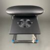 podnozek-do-pedicure-z-pochlaniaczem-i-polka-czarny-4 AKRI Pedicure Footrest with Two Shelves – Professional Pedicure Stand